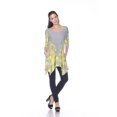 thumbnail image 1 of White Mark Women's Damask Print 3/4 Sleeve Tunic Top, 1 of 4