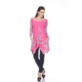 thumbnail image 1 of White Mark Women's Damask Print 3/4 Sleeve Tunic Top, 1 of 4