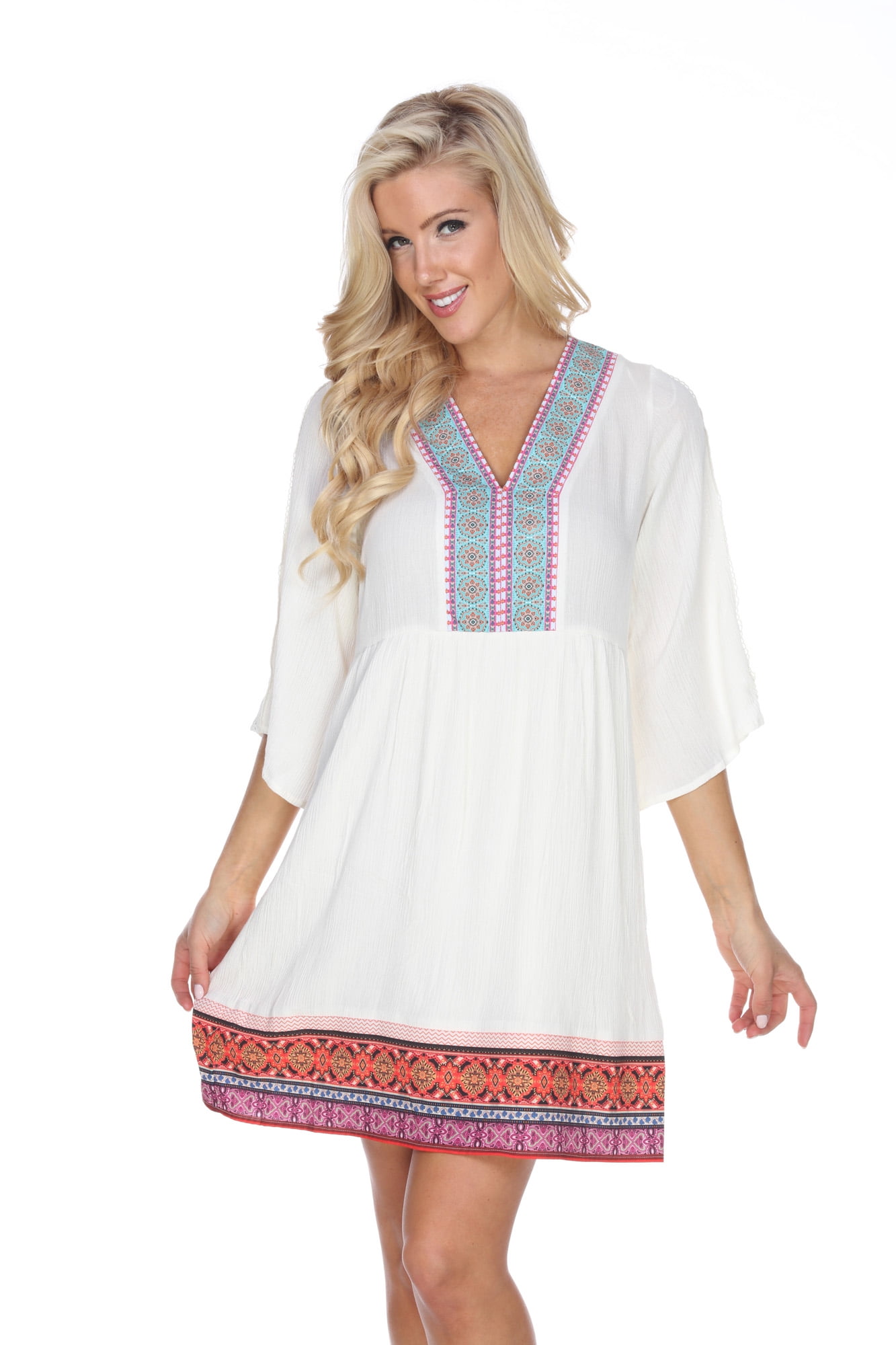 Tunic Dress -Evergreen with White Cord