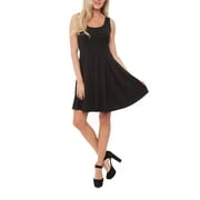 White Mark Womens Fit and Flare Mini Dress