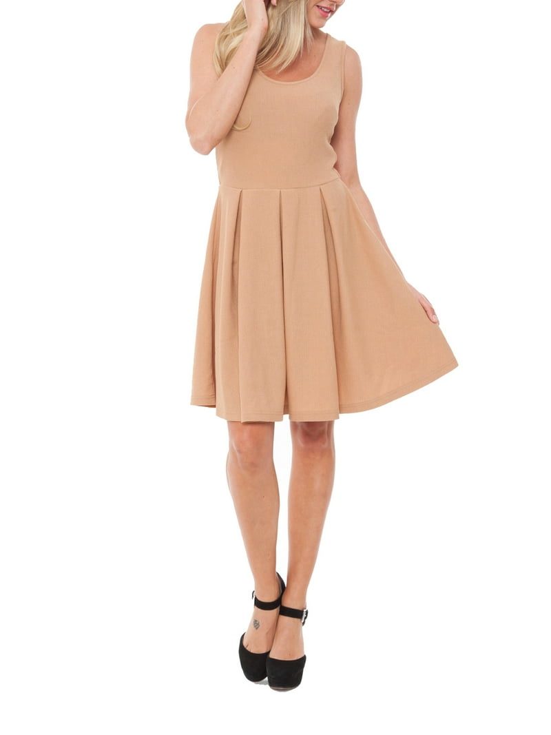 White Mark Women's Fit and Flare Mini Dress - Walmart.com