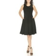 thumbnail image 1 of White Mark Women's Fit and Flare Skater Dress, 1 of 6