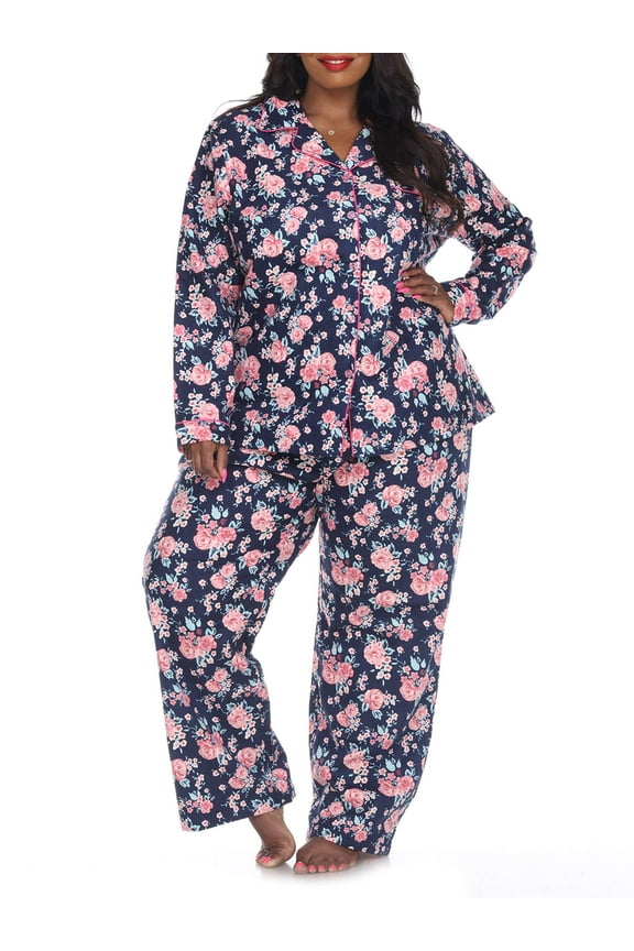 Women's Flannel Pajama Set - Extended Sizes
