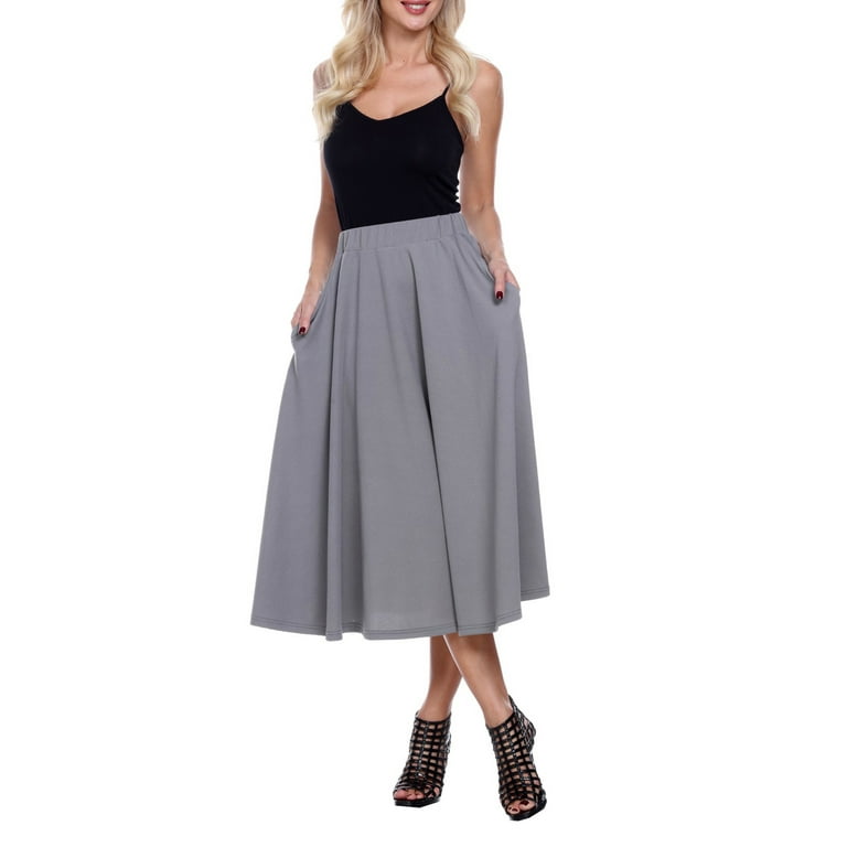 Fit and flare skirt midi hot sale