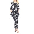 thumbnail image 1 of White Mark Women's Floral Bell Sleeve Tunic and Palazzo Pant Set, 1 of 5