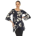 thumbnail image 1 of White Mark Women's Floral Blanche Tunic Top, 1 of 5
