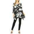 thumbnail image 1 of White Mark Women's Floral Scoop Neck Tunic Top, 1 of 4