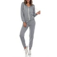 thumbnail image 1 of White Mark Women's French Terry Hoodie and Jogger Lounge Set, 1 of 5