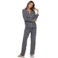 thumbnail image 1 of White Mark Women's Heart Print Long Sleeve Pajama Set, 1 of 5