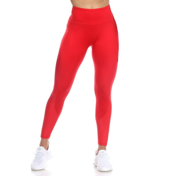 White Mark Women's High-Waist Mesh Activewear Sports Leggings