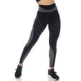 thumbnail image 1 of White Mark Women's High-Waist Reflective Piping Activewear Sports Leggings, 1 of 5