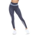 thumbnail image 1 of White Mark Women's High-Waist Reflective Piping Activewear Sports Leggings, 1 of 5