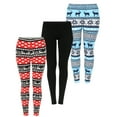 thumbnail image 1 of White Mark Women’s Holiday Leggings 3-Pack – Festive Prints & Cozy Styles, 1 of 3