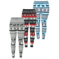 thumbnail image 1 of White Mark Women’s Holiday Leggings 3-Pack – Festive Prints & Cozy Styles, 1 of 3