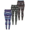 thumbnail image 1 of White Mark Women’s Holiday Leggings 3-Pack – Festive Prints & Cozy Styles, 1 of 3