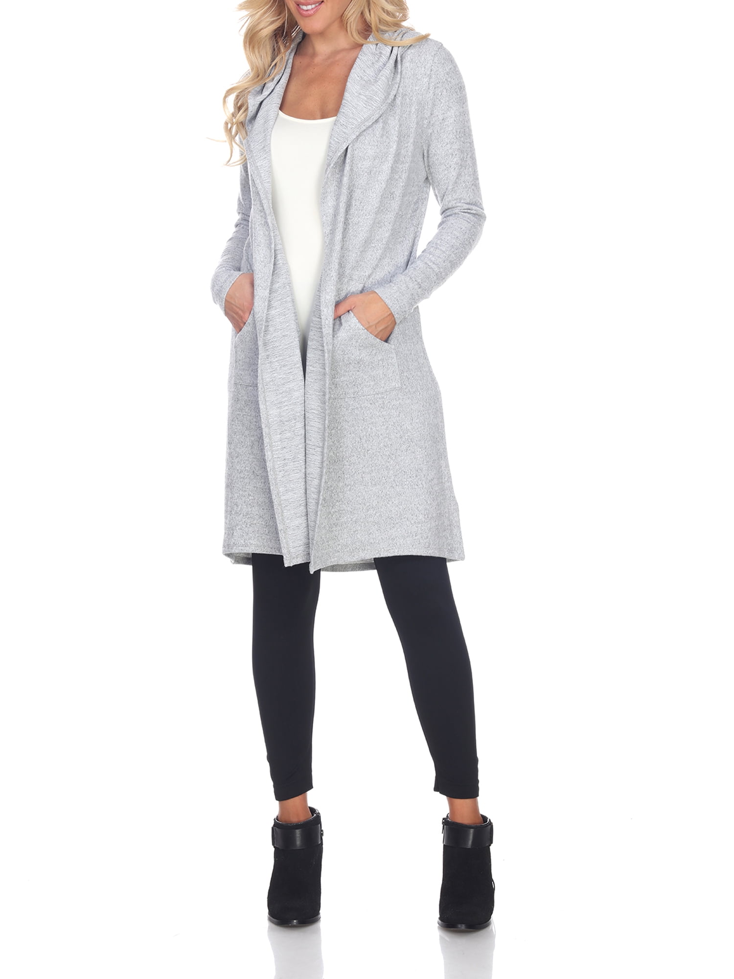 White Mark Women s Hooded Cardigan Walmart