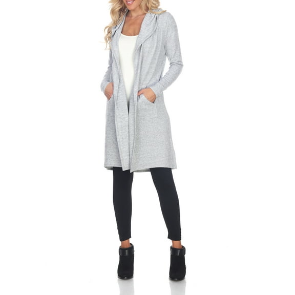 White Mark Women's Hooded Cardigan