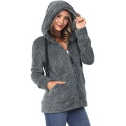 WHITE MARK FASHION White Mark Women's Hooded Sherpa Jacket