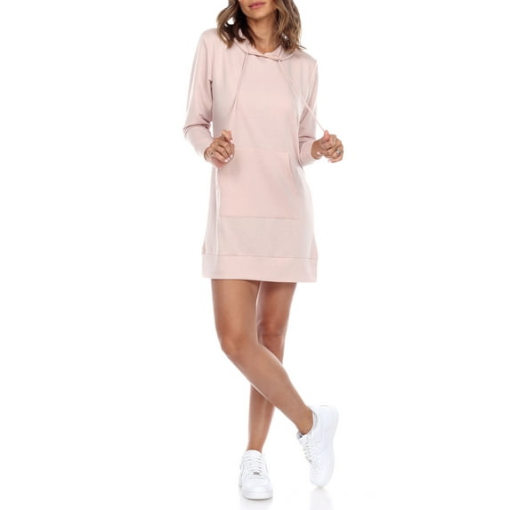 White Mark Women's Hoodie Sweatshirt Dress