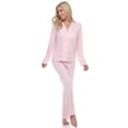 thumbnail image 1 of White Mark Women's Long Sleeve Pajama Set, 1 of 4