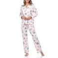 thumbnail image 1 of White Mark Women's Long Sleeve & Pants Floral Pajama Set, 1 of 5