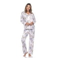 thumbnail image 1 of White Mark Women's Long Sleeve & Pants Floral Pajama Set, 1 of 10