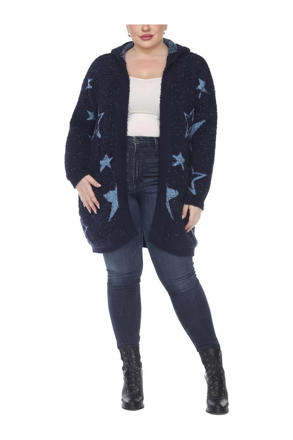 Women's Long Sleeve Star Hooded Cardigan