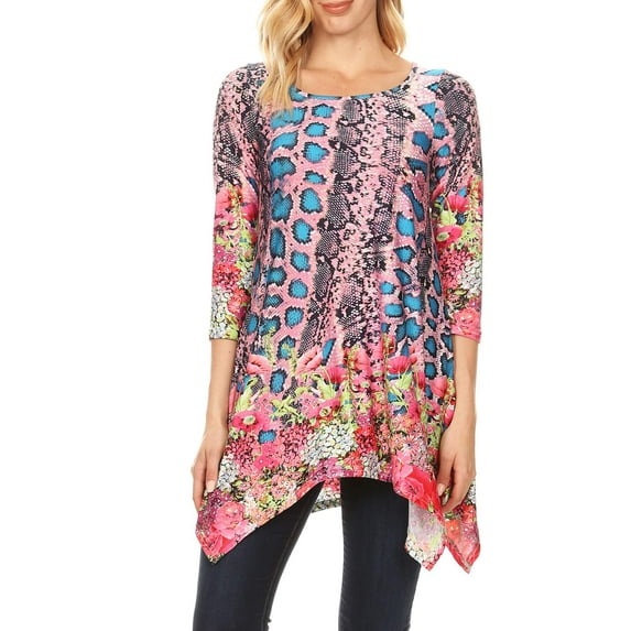 White Mark Women's Marlene Tunic Top