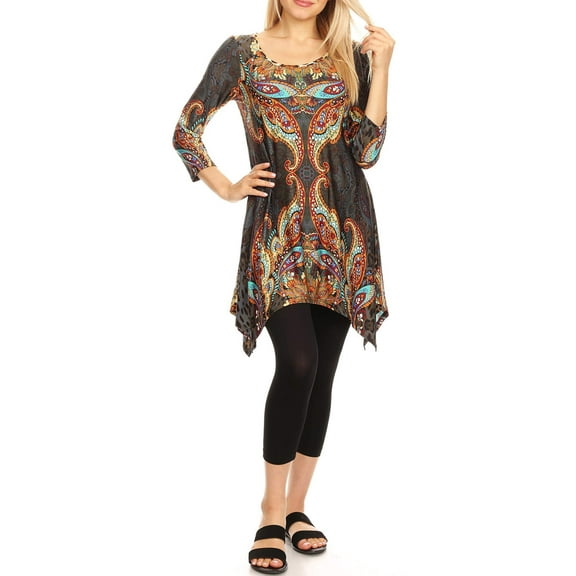 White Mark Women's Marlene Tunic Top