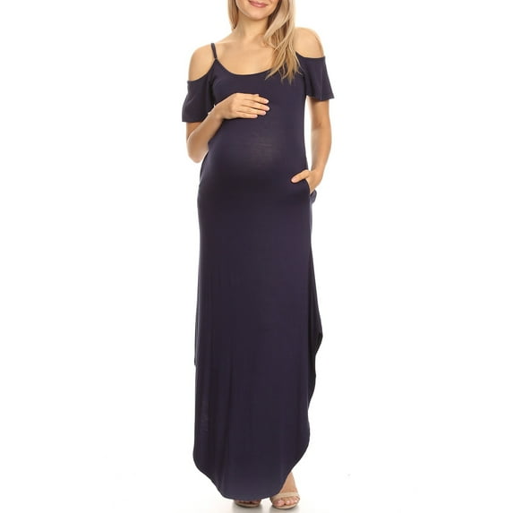 White Mark Women's Maternity Alexis Maxi Dress