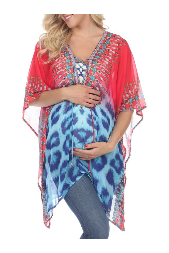 Women's Maternity Animal Print Caftan