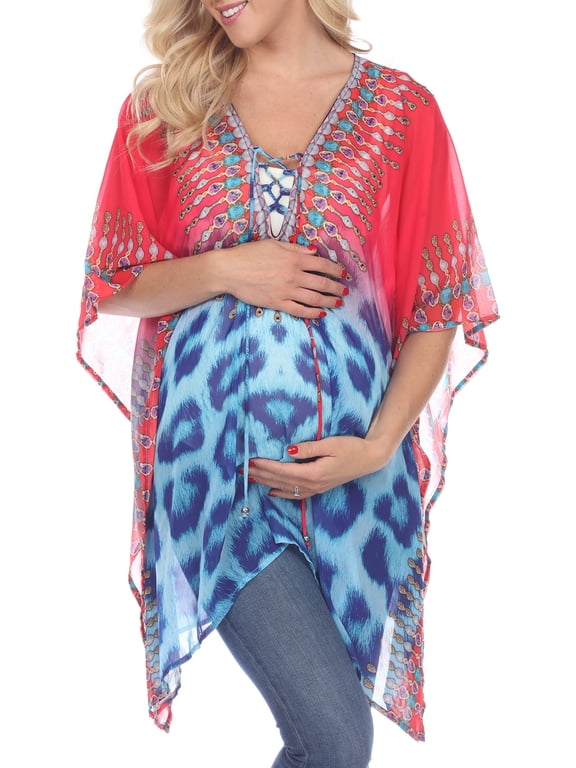 Women's Maternity Animal Print Caftan
