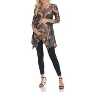 WHITE MARK FASHION White Mark Women's Maternity Arlene Tunic Top