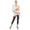 thumbnail image 1 of White Mark Women's Maternity Floral Cold Shoulder Tunic Top, 1 of 2