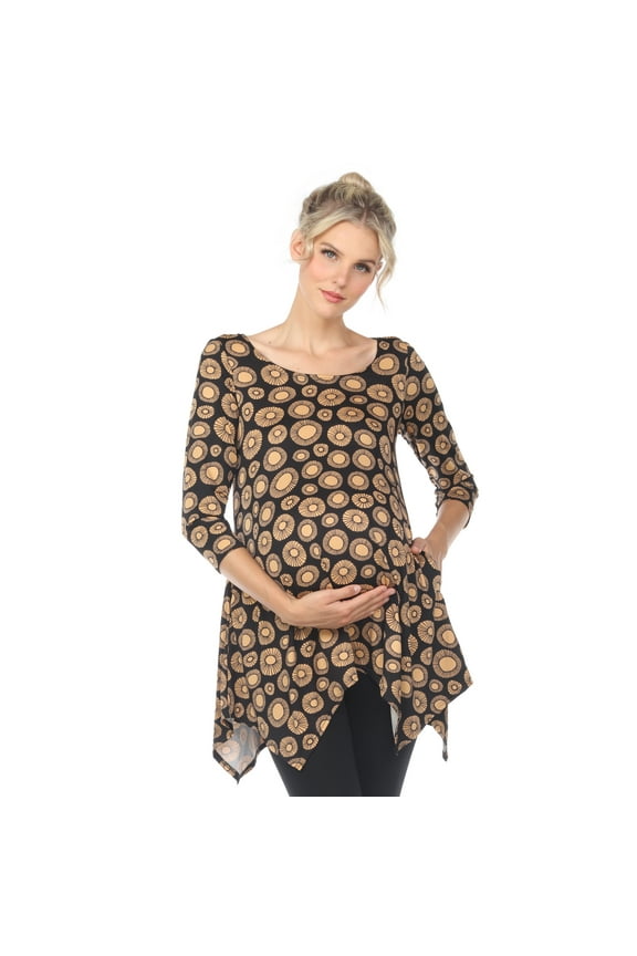 Women's Maternity Geometric Circle Tunic Top