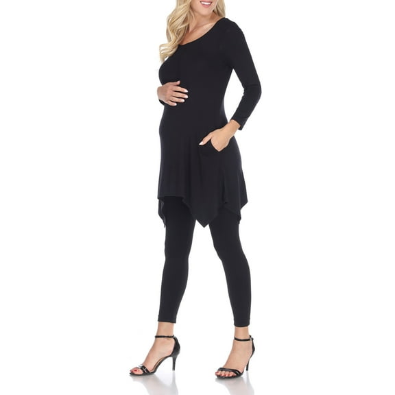 White Mark Women's Maternity Kayla Tunic Top