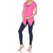 WHITE MARK FASHION White Mark Women's Maternity Myla Embellished Tunic Top-Available in Plus Sizes
