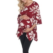 WHITE MARK FASHION White Mark Women's Maternity Roche Tunic Top