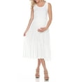 thumbnail image 1 of White Mark Women's Maternity Scoop Neck Teired Midi Dress, 1 of 4