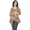 thumbnail image 1 of White Mark Women's Maternity Snake Print Cold Shoulder Tunic, 1 of 6