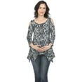 thumbnail image 1 of White Mark Women's Maternity Snake Print Cold Shoulder Tunic, 1 of 6