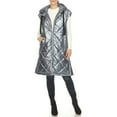 thumbnail image 1 of White Mark Women's Metallic Long Puffer Vest, 1 of 6