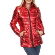 WHITE MARK FASHION White Mark Women's Metallic Puffer Coat
