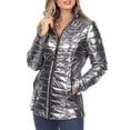 thumbnail image 1 of White Mark Women's Metallic Puffer Coat, 1 of 8