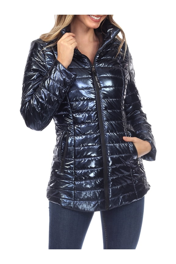 Women's Metallic Puffer Coat