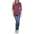 thumbnail image 1 of White Mark Women's Oakley Plaid Top, 1 of 4