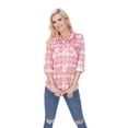 thumbnail image 1 of White Mark Women's Oakley Plaid Top, 1 of 5