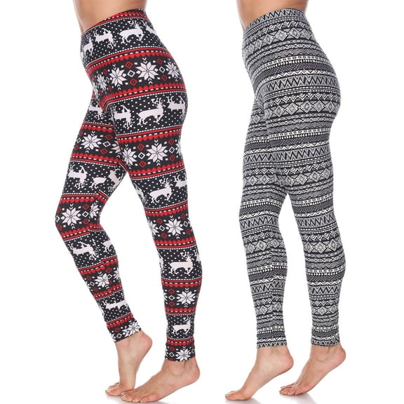 White Mark Women's Pack of 2 Leggings