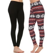 WHITE MARK FASHION White Mark Women's Pack of 2 Leggings