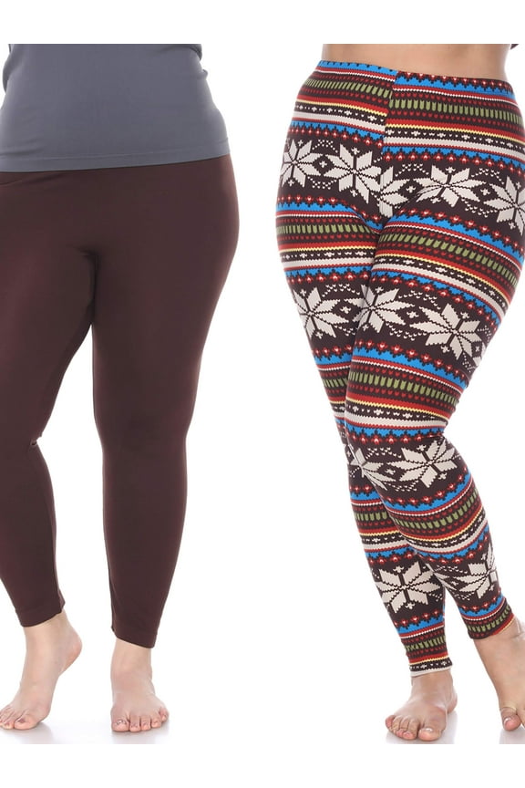 Women's Pack of 2 Plus Size Leggings